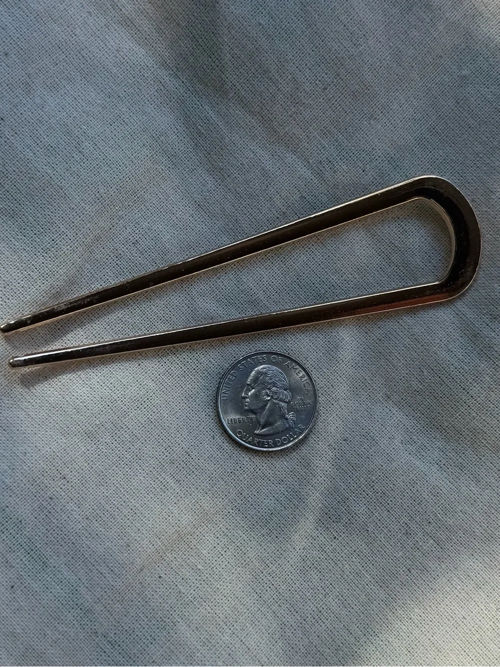 French Hair Pin - Gold Tone Metal NEW